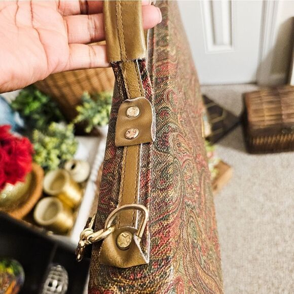 VTG Made In Korea Evelope Style Paisley Print Portfolio Briefcase. - Picture 12 of 15